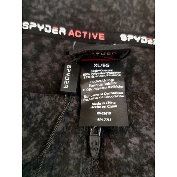 SPYDER Women's XL Half Zip Stretch Fleece Mock Neck Active Top Zip Pocket NWT - Picture 13 of 16